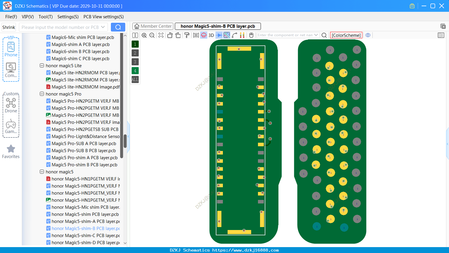 Honor Magic5-shim-B PCB Layer